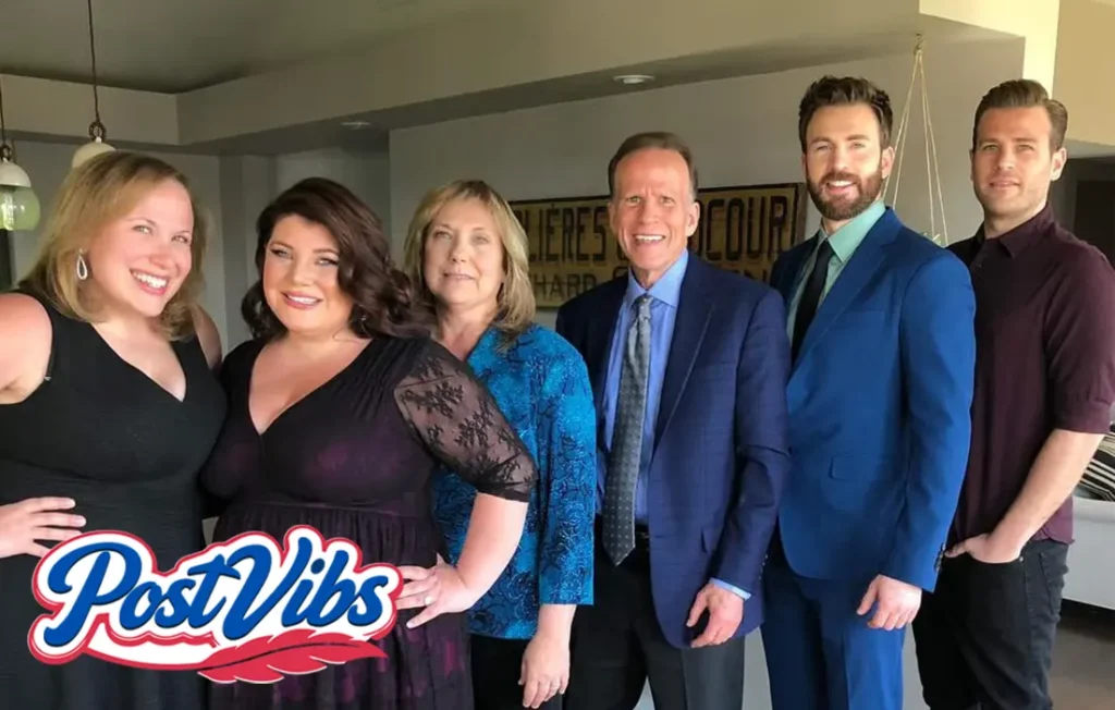 Shanna Evans with brother Chris Evans family member