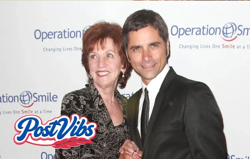 Young Loretta Stamos posing in elegant attire