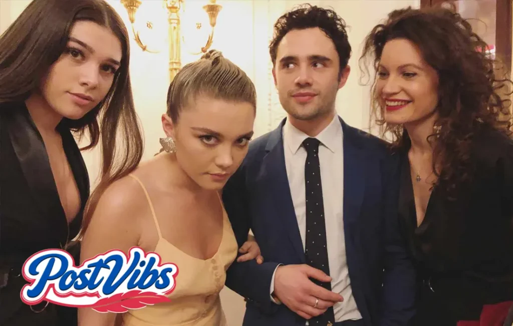 Rafaela Pugh on a movie set, wearing casual clothes and preparing for a scene