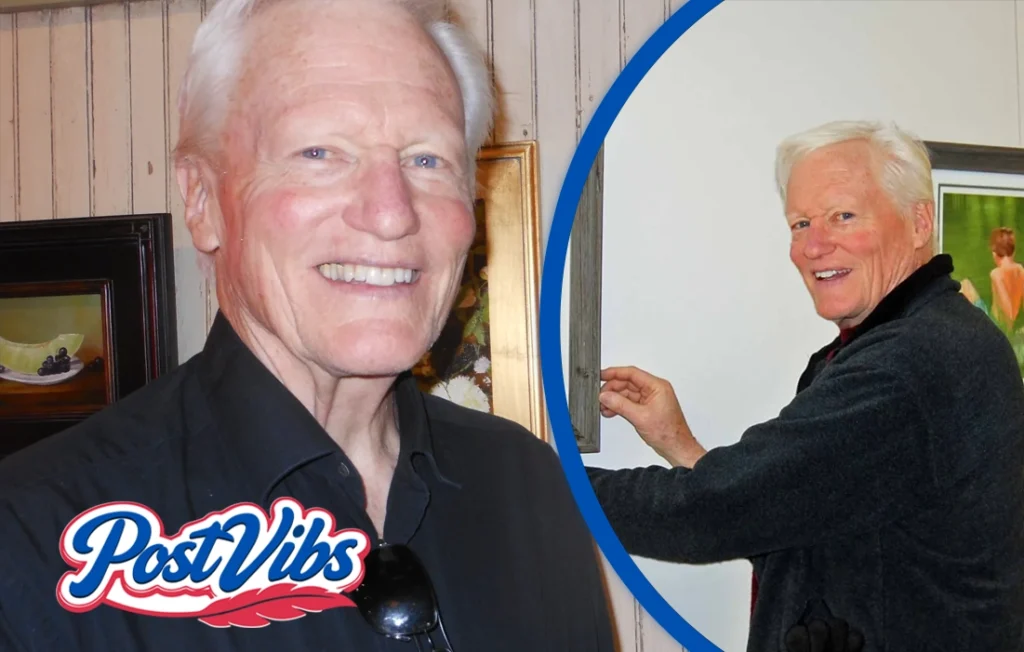 Portrait of Jay Pullman, American English teacher and artist, smiling in casual attire