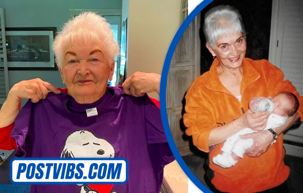 Ruth Ann Casto smiling with family, mother of Billy Ray Cyrus