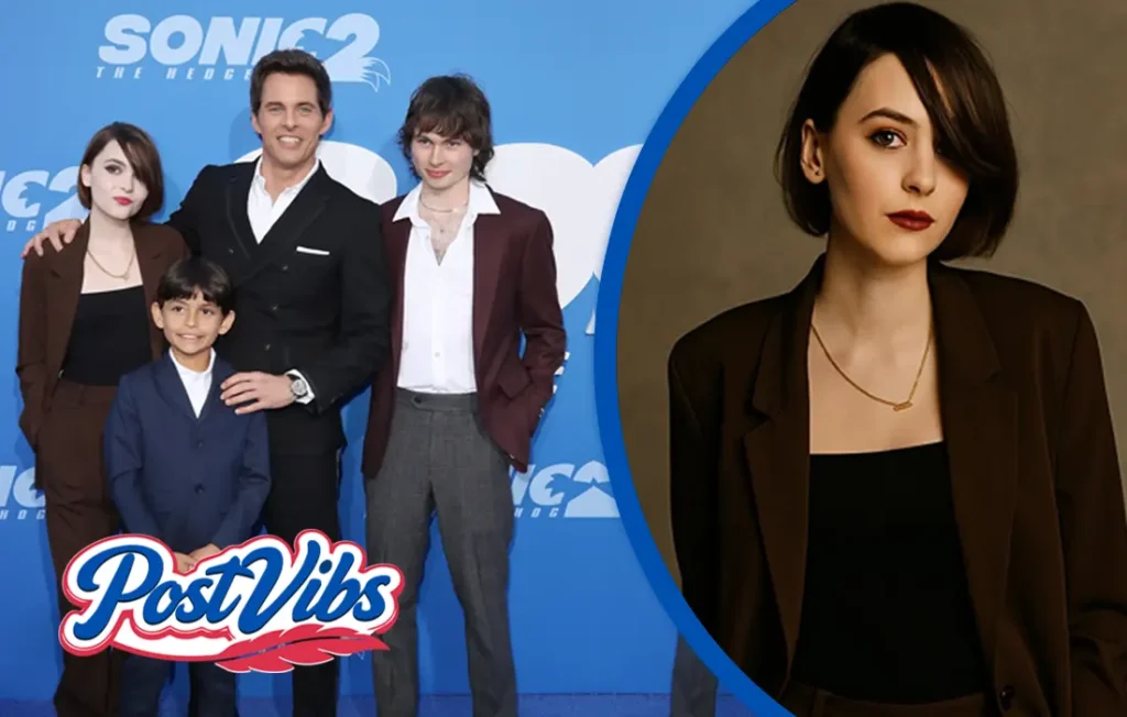 Mary James Marsden with her father James Marsden at a public movie premiere event