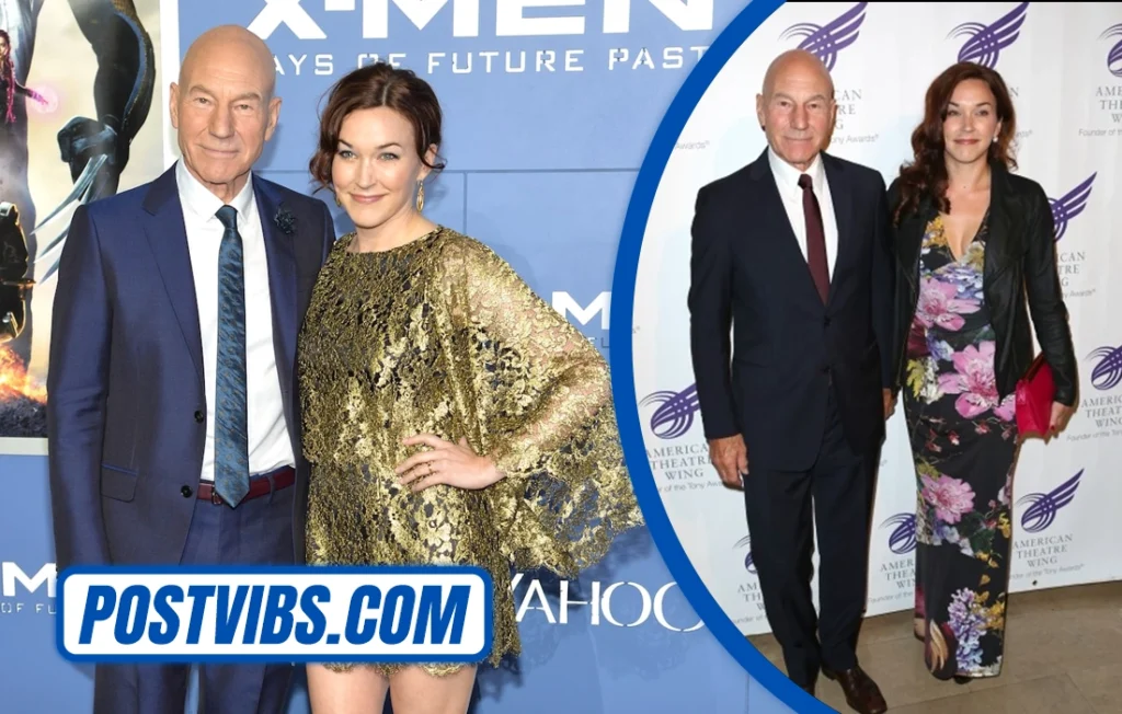 Sophie Alexandra Stewart with father Patrick Stewart at public event
